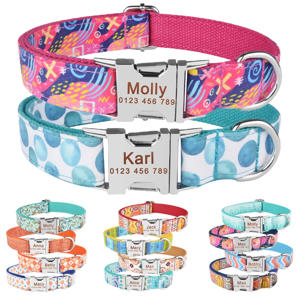 Adjustable Personalized Dog Collar Nylon Engraved Puppy Tag Collar Custom Dog ID Tag Collars Small Medium Fashion pet dog Collar
Adjustable Personalized Dog Collar Nylon Engraved Puppy Tag Collar Custom Dog ID Tag Collars Small Medium Fashion pet dog Collar