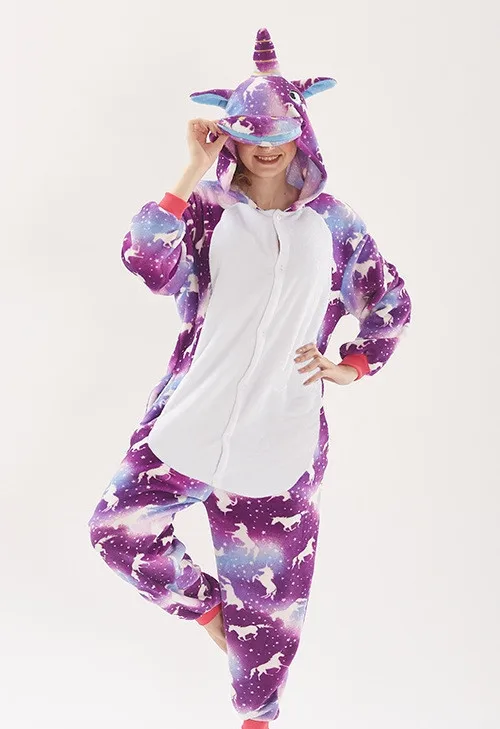 

New Pegasus Onesie Dropshipping Animal Kigurumi Unicorn Pajamas Onesies Adult Unisex Women Hooded Sleepwear Adult Winter Flannel