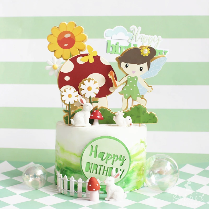 Flower Fairy Rabbit Cake Topper Clay Mushroom Wedding Brithday Party Decoration Baking Supplies Mini Fence Love Gifts
Flower Fairy Rabbit Cake Topper Clay Mushroom Wedding Brithday Party Decoration Baking Supplies Mini Fence Love Gifts