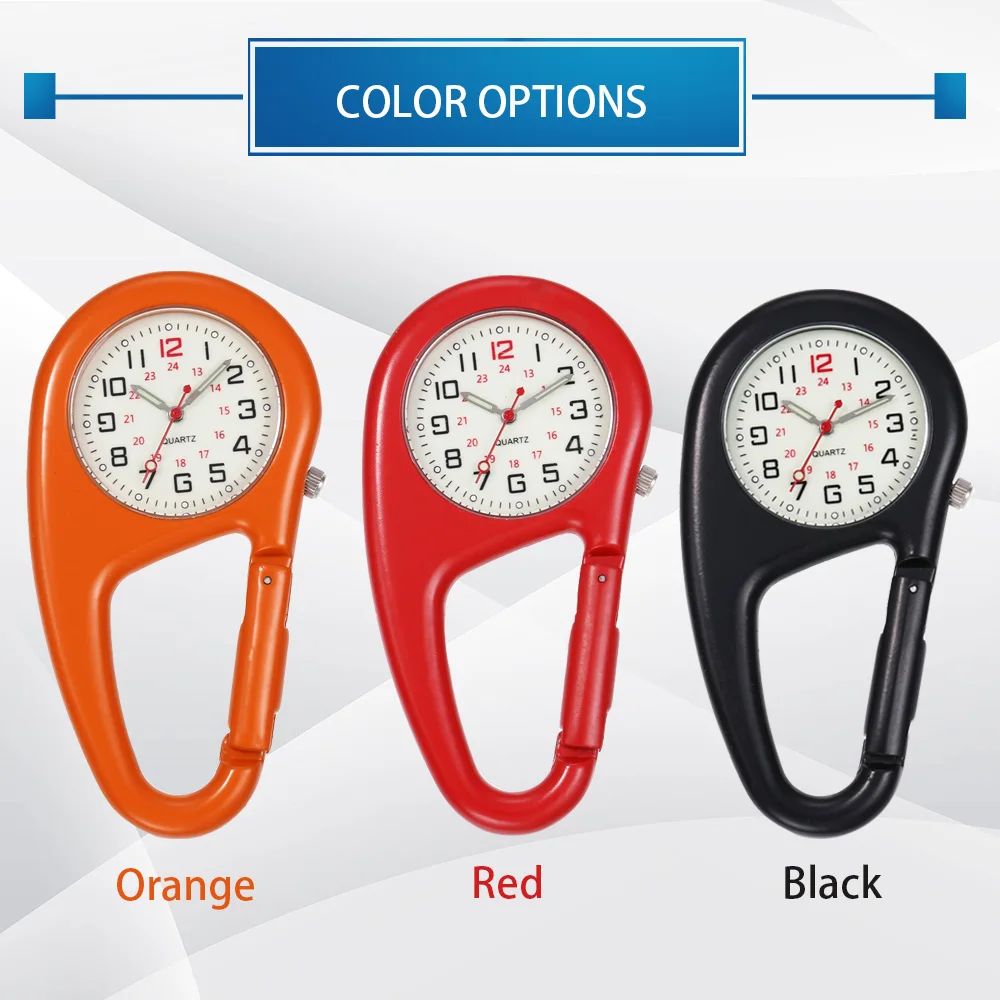 Outdoor Round Dial Arabic Numbers Quartz Analog Clip Carabiner Hook Watch pocket watch Strong luminous FOB watch Hc096dc4df536487e94e1db80c5bd449fk - Outdoor Round Dial Arabic Numbers Quartz Analog Clip Carabiner Hook Watch pocket watch Strong luminous FOB watch