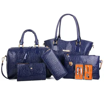 Luxury Leather 6 pieces/set Fashion Woman Composit Bag Large Capacity Handbag Shoulder Bag Crossbody Bag Card Bag Purse Wallet 
Luxury Leather 6 pieces/set Fashion Woman Composit Bag Large Capacity Handbag Shoulder Bag Crossbody Bag Card Bag Purse Wallet