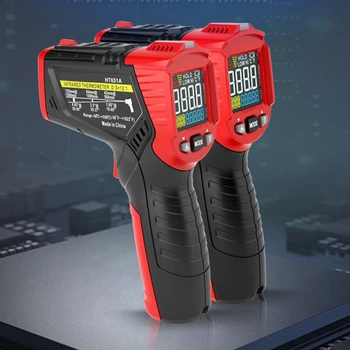 HT651A/C/D Infrared Thermometer Non-contact Laser Thermometer Handheld Pyrometer Imager Hygromete High Precision LCD Light Alarm
HT651A/C/D Infrared Thermometer Non-contact Laser Thermometer Handheld Pyrometer Imager Hygromete High Precision LCD Light Alarm