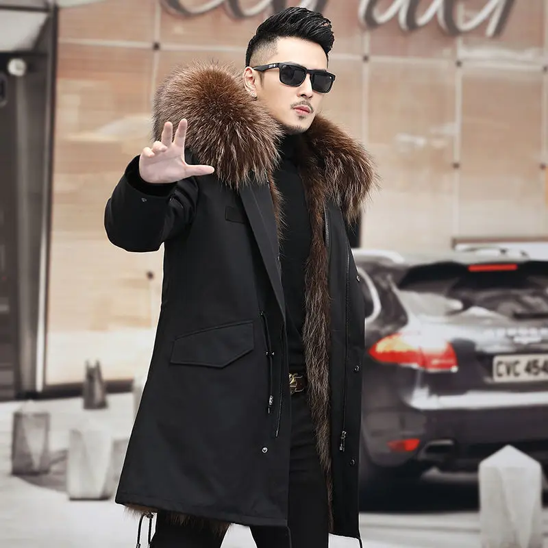 

Thicken Men's Winter Clothes Coat Thick Parkas Jacket Men Outwear Hooded Male Faux Fur Lined Casaco Feminino Y132