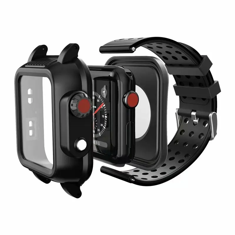 Waterproof Protector Cover Case Watchbands For Apple Watch 3 Watch Band 38/40mm 42/44mm Waterproof Wrist Soft Silicone Strap
Waterproof Protector Cover Case Watchbands For Apple Watch 3 Watch Band 38/40mm 42/44mm Waterproof Wrist Soft Silicone Strap