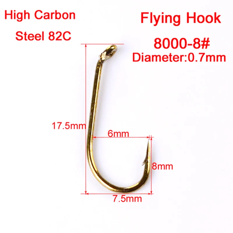 200pcs Fly Fishing Hook Jig Fishing Hooks Bait HIgh Carbon Steel Fishhook Trout
200pcs Fly Fishing Hook Jig Fishing Hooks Bait HIgh Carbon Steel Fishhook Trout