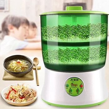 Household Intelligent Bean Sprouts Machine 2 Layers US/EU Plug Multifunctional Automatic Bean Sprouts Growth Bucket DIY Machine
Household Intelligent Bean Sprouts Machine 2 Layers US/EU Plug Multifunctional Automatic Bean Sprouts Growth Bucket DIY Machine