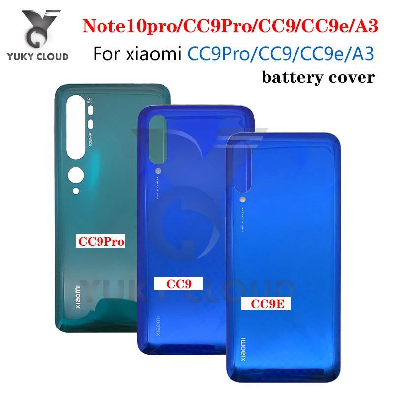 Крышка батарейного отсека для Xiaomi Mi cc9 pro задняя крышка корпуса с клейким