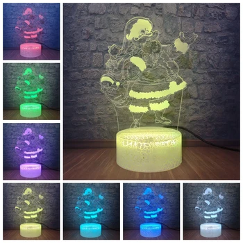 3D Night Lights Led Lamp Santa Claus USB LED Lighting Table Lamp Bedroom Decor Nightlight for Christmas Decorations Kids Gift
3D Night Lights Led Lamp Santa Claus USB LED Lighting Table Lamp Bedroom Decor Nightlight for Christmas Decorations Kids Gift