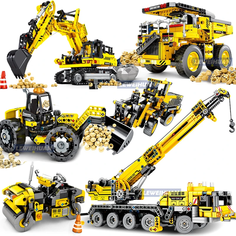 NEW Engineering Bulldozer Crane Compatible legoing Technic Truck Building Block Bricks City Construction Toy For Children
NEW Engineering Bulldozer Crane Compatible legoing Technic Truck Building Block Bricks City Construction Toy For Children