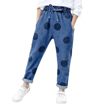 Spring Jeans For Girls Dot Kids Jeans Girl Elastic Waist Children's Jeans Casual Autumn Denim Pants For Girls 6 8 10 12 14 Year
Spring Jeans For Girls Dot Kids Jeans Girl Elastic Waist Children's Jeans Casual Autumn Denim Pants For Girls 6 8 10 12 14 Year