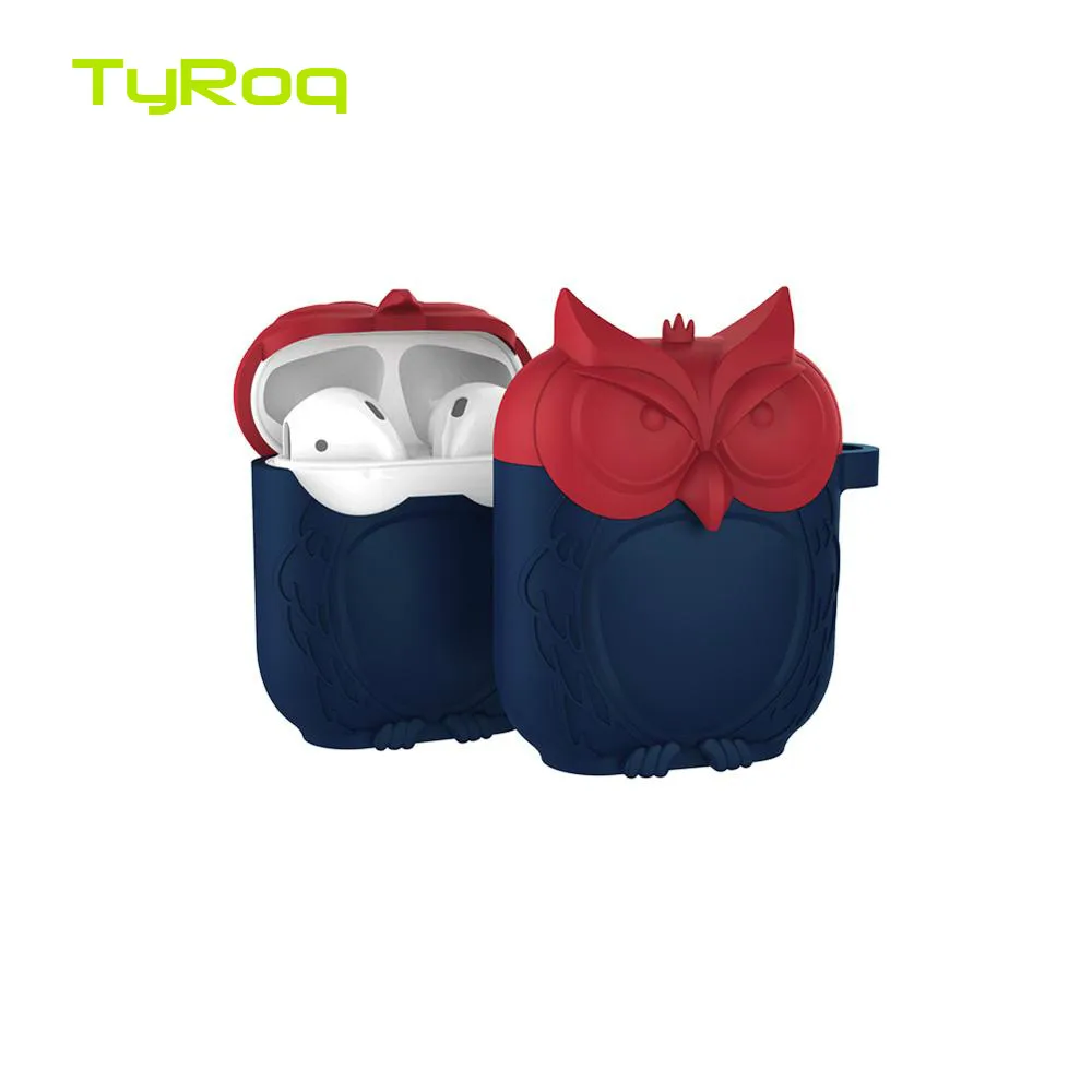 TyRoq AO1 AirPods case with "OWL" shape thicken silicone standing design eleven color for option contrast color for AirPods 1/2
TyRoq AO1 AirPods case with "OWL" shape thicken silicone standing design eleven color for option contrast color for AirPods 1/2