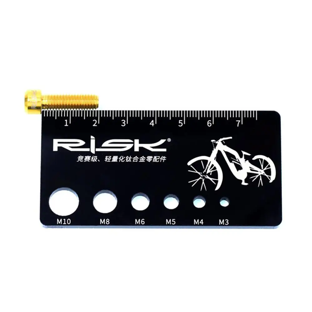 Risk Acrylic Portable Screw Measuring Caliper Bicycle M3/M4/M5/M6/M8/M10 75mm Accessories Metric System Bike Bolt Tool | Спорт и