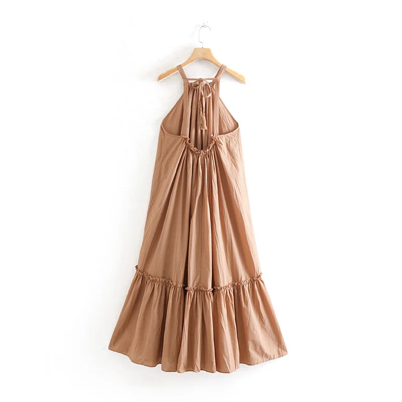 2019 Western Style Spring And Summer WOMEN'S Dress New Style Wrinkles Effect Strapped Dress
2019 Western Style Spring And Summer WOMEN'S Dress New Style Wrinkles Effect Strapped Dress
