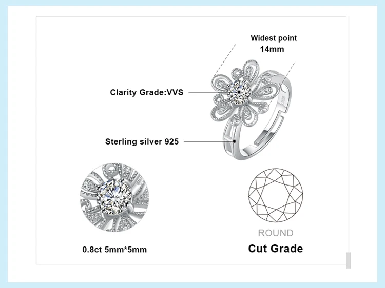 JewelryPalace Cubic Zirconia CZ Milgrain Filigree Blossom Flower Adjustable Open Ring 925 Sterling Silver Rings for Women Hc0a27ae1b9724f1abd3699e6e14f3f90R silver ring