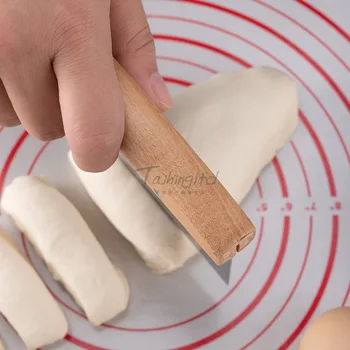Kitchen Tools Thick Stainless Steel Dough Scraper Wooden Handle Measuring Flour Cutter Milk Candy Pastry Single Side Cutter 
Kitchen Tools Thick Stainless Steel Dough Scraper Wooden Handle Measuring Flour Cutter Milk Candy Pastry Single Side Cutter