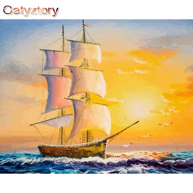 Paint By Numbers For Adults ship Photo Frames sunset landscape Acrylic Canvas drawing wall decor home Gatyztory Diy Kit 
Paint By Numbers For Adults ship Photo Frames sunset landscape Acrylic Canvas drawing wall decor home Gatyztory Diy Kit