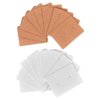 200 Pcs Blank Earrings Ear Studs Tag Paper Display Card Hanging Jewelry, 100 Pcs White & 100 Pcs Brown
200 Pcs Blank Earrings Ear Studs Tag Paper Display Card Hanging Jewelry, 100 Pcs White & 100 Pcs Brown