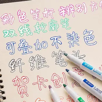 8Pcs/set Double Lines Contour Color Art Pens Markers Scrapbooking Out Bullet Line Diary Pen Graffiti Card Poster Highlighte A5O6
8Pcs/set Double Lines Contour Color Art Pens Markers Scrapbooking Out Bullet Line Diary Pen Graffiti Card Poster Highlighte A5O6