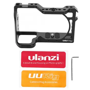 Ulanzi UURig C-A6600 photography camera cage Aluminium Alloy VLOG Cage Cold Shoe Mount Accessory for Sony A6600 Camera handle 
Ulanzi UURig C-A6600 photography camera cage Aluminium Alloy VLOG Cage Cold Shoe Mount Accessory for Sony A6600 Camera handle