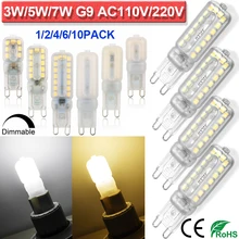 

3W 5W 7W Dimmable LED Light Bulbs G9 LED Lamp 20W 40W 60W Halogen Bulb Equivalent Replacement Bi-Pin Base lampara led lights