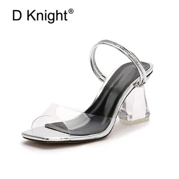 2020 Summer Transparent Heels Women Sandals Ankle Brand Sexy High Heels Shoes Sandals Lady Gladiator PVC Clear Heels Shoes Woman
2020 Summer Transparent Heels Women Sandals Ankle Brand Sexy High Heels Shoes Sandals Lady Gladiator PVC Clear Heels Shoes Woman