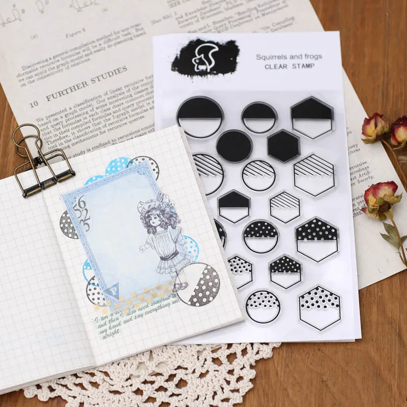 Scrapbook Photo Album Decor Vintage Silicone Clear Stamps Geometry pattern Transparent Seal DIY Paper Card Making Stencil 1Pcs
Scrapbook Photo Album Decor Vintage Silicone Clear Stamps Geometry pattern Transparent Seal DIY Paper Card Making Stencil 1Pcs