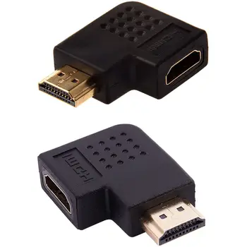 

AMS-2pcs HDMI Right Angle Port Saver Adapter (Male to Female) - 270 Degree Vertical & 90 Degree Vertical Flat Left