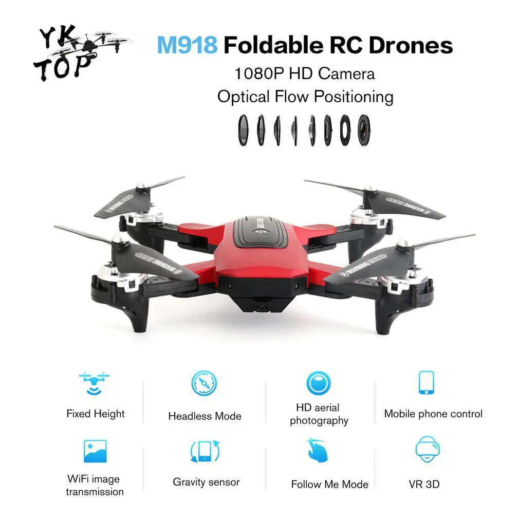 M918 Foldable Optical Flow Positioning RC Drones 1080P HD Dual Camera GPS WIFI FPV Four-Axis Drone Airplane with 2/3 Battery
M918 Foldable Optical Flow Positioning RC Drones 1080P HD Dual Camera GPS WIFI FPV Four-Axis Drone Airplane with 2/3 Battery