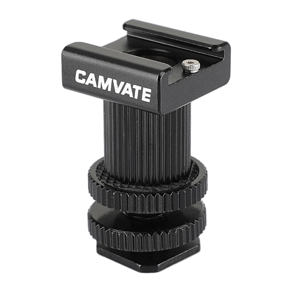 CAMVATE Removable Quick release Double-ended Cold Shoe Mount Bracket Adapter For Monitor,Video Light,Flash,Microphone Mounting
CAMVATE Removable Quick release Double-ended Cold Shoe Mount Bracket Adapter For Monitor,Video Light,Flash,Microphone Mounting