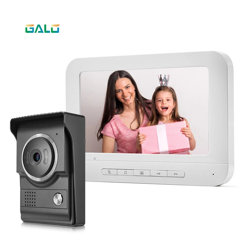 7 inch tft lcd screen video door phone villa video intercom system doorbell with CMOS camera
7 inch tft lcd screen video door phone villa video intercom system doorbell with CMOS camera