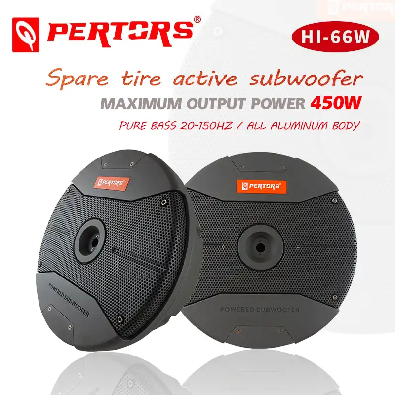 amplified spare tire subwoofer