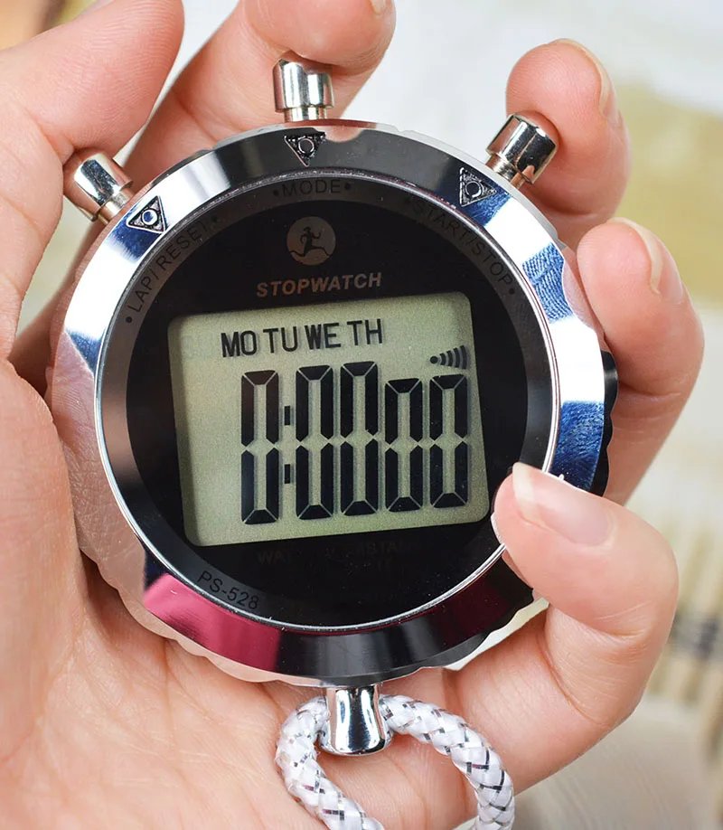 New Digital Luxury Sport Stopwatch Running Electroplated Handheld LCD Display Chronograph Timer Counter Watch Alarm with Lanyard
New Digital Luxury Sport Stopwatch Running Electroplated Handheld LCD Display Chronograph Timer Counter Watch Alarm with Lanyard