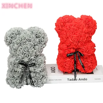 XINCHEN 2020 Valentines Day Gift 25cm Red Rose Teddy Bear Rose Flower Artificial Decoration Christmas Gifts mothers day day Gift
XINCHEN 2020 Valentines Day Gift 25cm Red Rose Teddy Bear Rose Flower Artificial Decoration Christmas Gifts mothers day day Gift