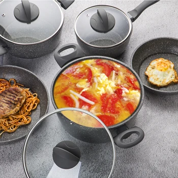 Nonstick Coating Fry Pan Cookware Set Dishwasher Safe PFOA Free 8 and 10-Inch With Aluminum Handle Kitchen Pots Frying Pan Sets
Nonstick Coating Fry Pan Cookware Set Dishwasher Safe PFOA Free 8 and 10-Inch With Aluminum Handle Kitchen Pots Frying Pan Sets