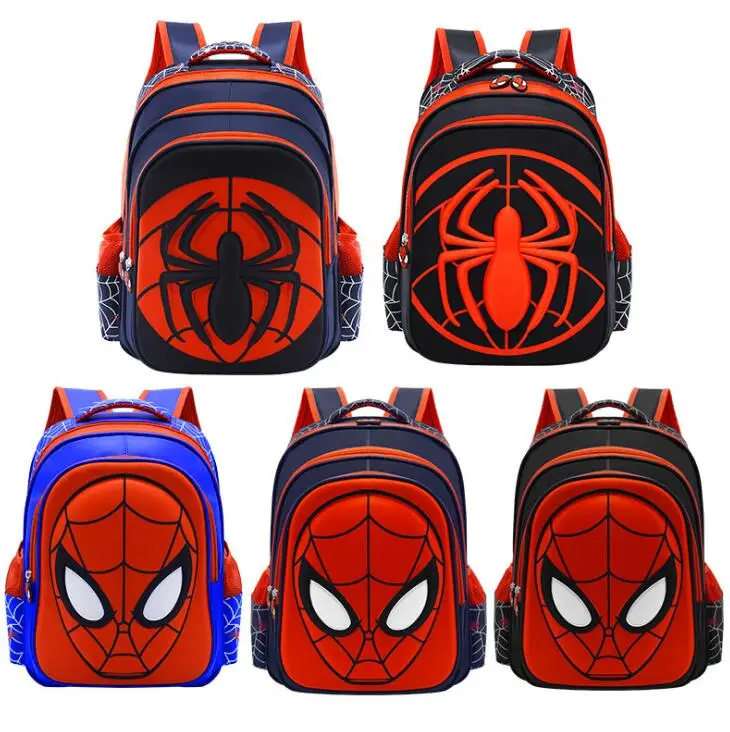 Фото Disney Cartoon Children Schoolbag Fashion SpiderMan Boys Lovely Hero School Backpack Large capacity schoolbag for primary | Багаж и сумки