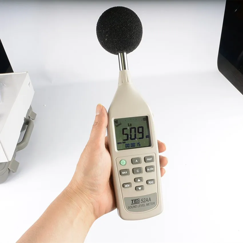TES-52AA Digital Sound Level Meter (0.1dB Resolution Range from 26 to 130dB)Mainmum/Minimum/Peak Sound Level With Time
TES-52AA Digital Sound Level Meter (0.1dB Resolution Range from 26 to 130dB)Mainmum/Minimum/Peak Sound Level With Time