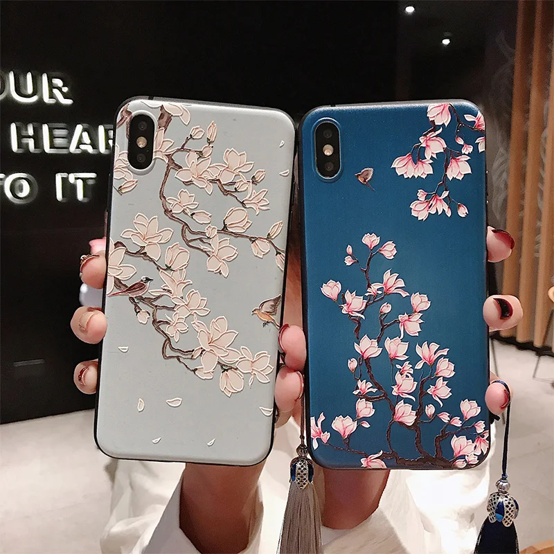 Cute 3D Flowers Phone Case For iphone 7 6 8 6S Plus Case Soft Cover For Coque iphone X 5 5s SE 6 s XR XS Max 7plus Case Black
Cute 3D Flowers Phone Case For iphone 7 6 8 6S Plus Case Soft Cover For Coque iphone X 5 5s SE 6 s XR XS Max 7plus Case Black