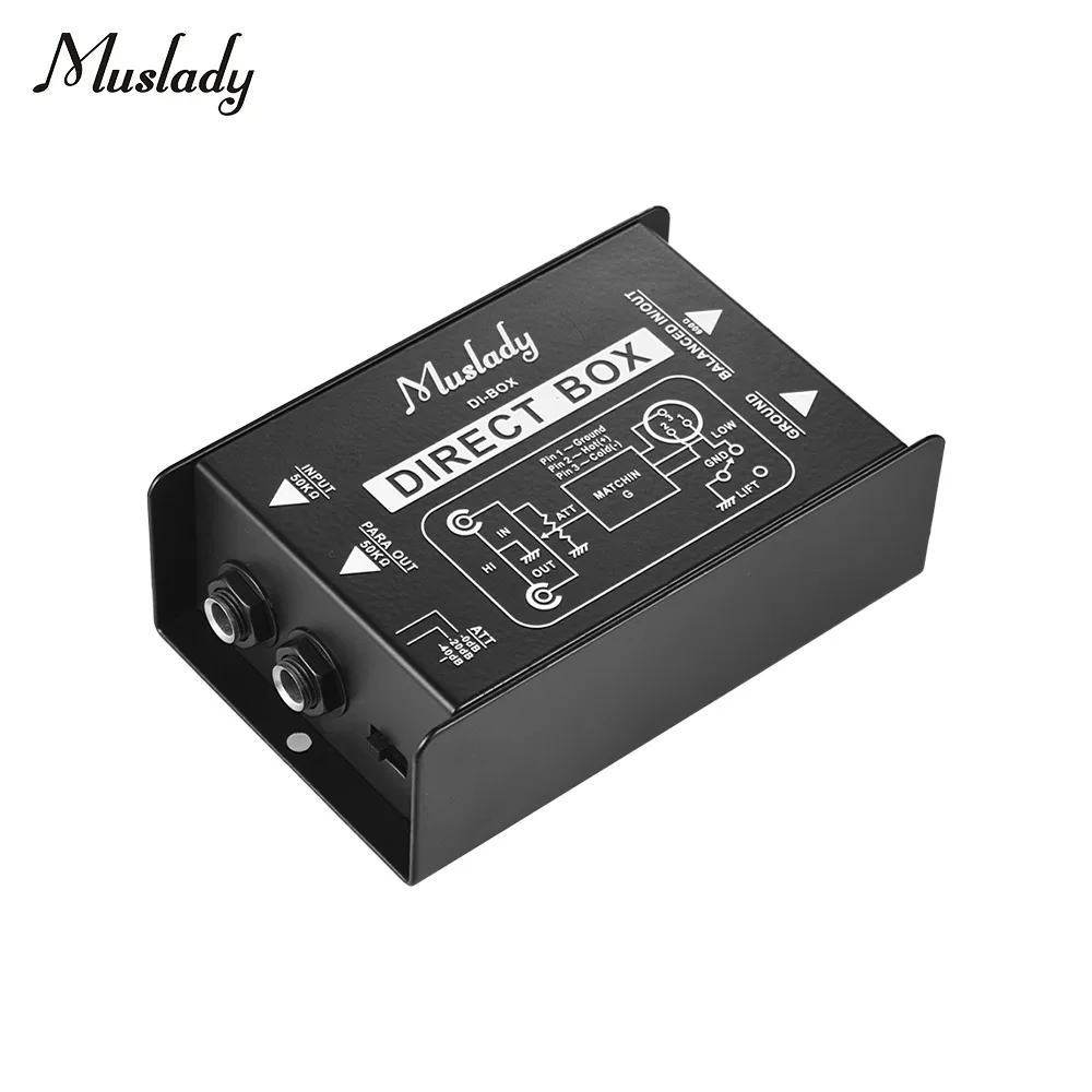 Muslady Electric Guitar Single Channel Passive DI-Box Direct Injection Audio Box Balanced & Unbalance Signal Converter
Muslady Electric Guitar Single Channel Passive DI-Box Direct Injection Audio Box Balanced & Unbalance Signal Converter