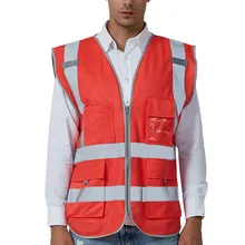 2019 nuevas chaquetas para hombre, trabajo en carretera, jersey de alta visibilidad, chaleco sin mangas para traje británico, moda Casual, sobretodo con estilo para hombres(China)