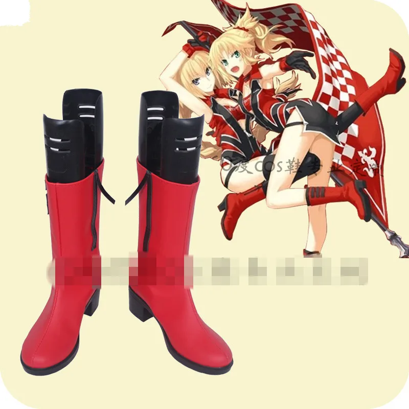 Anime cosplay Fate/Grand Order FGO racing Joan of Arc Mordred cosplay shoe red boots A
Anime cosplay Fate/Grand Order FGO racing Joan of Arc Mordred cosplay shoe red boots A