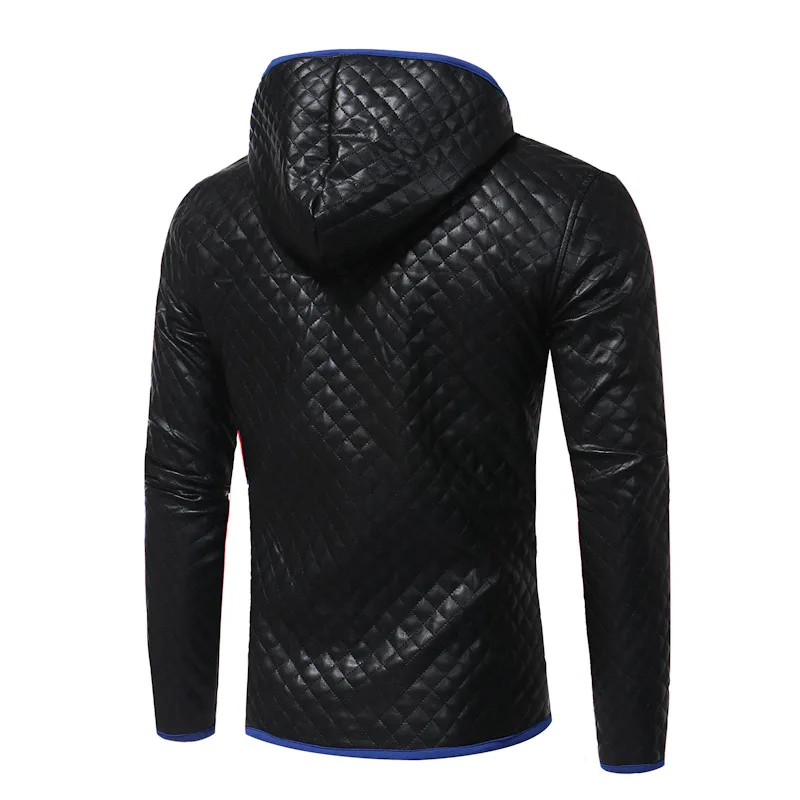 2017 Autumn And Winter New Style Men-Style Contrast Color Hooded Casual Leather Coat Fashion Plaid Thick Large Size Leather Coat
2017 Autumn And Winter New Style Men-Style Contrast Color Hooded Casual Leather Coat Fashion Plaid Thick Large Size Leather Coat