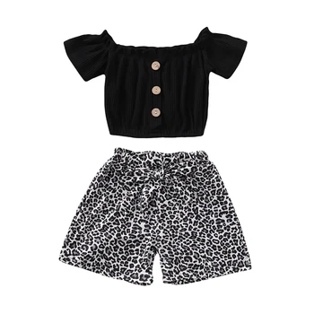 2020 Baby Girl Clothes Sets Off Shoulder Crop Tops Leopard Pattern Shorts Pants Two Piece Outfit Girls Clothes Set
2020 Baby Girl Clothes Sets Off Shoulder Crop Tops Leopard Pattern Shorts Pants Two Piece Outfit Girls Clothes Set