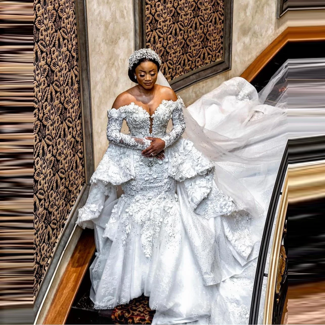 Luxury Bellanaija Wedding Dresses Long Sleeves Extra Puffy Beaded Custom Made Aso Ebi Bridal Wedding Gowns Cap Sleeve Prom Gown
Luxury Bellanaija Wedding Dresses Long Sleeves Extra Puffy Beaded Custom Made Aso Ebi Bridal Wedding Gowns Cap Sleeve Prom Gown