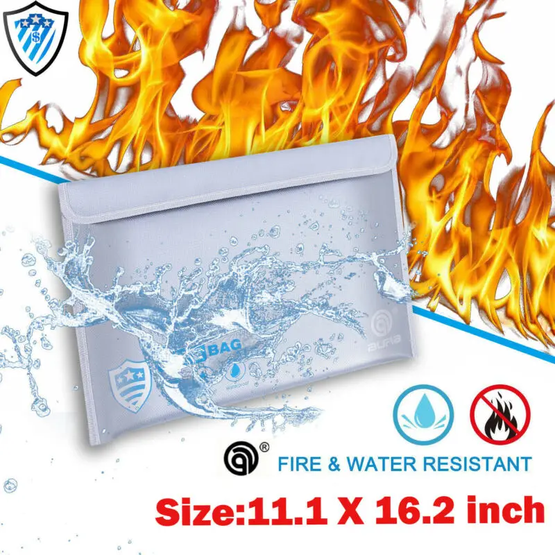 1PC Fireproof Document Bag Fire Resistant Waterproof Envelope Pouch for Passport Money Files
1PC Fireproof Document Bag Fire Resistant Waterproof Envelope Pouch for Passport Money Files