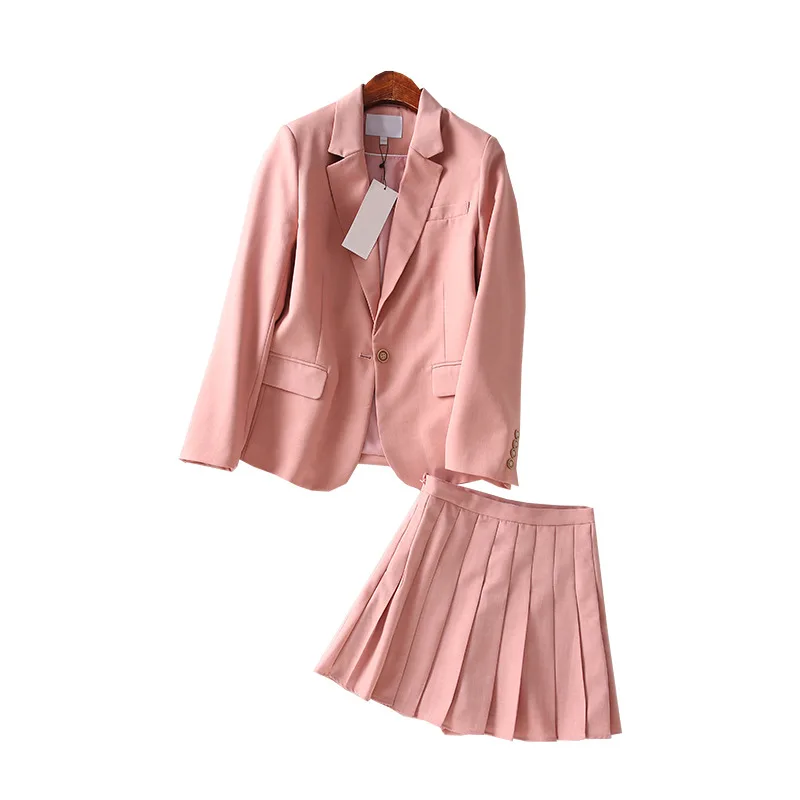 A Generation of Elegant Versatile One-Button Suit A- line Pleated Skirt Two-Piece Women's Entity
A Generation of Elegant Versatile One-Button Suit A- line Pleated Skirt Two-Piece Women's Entity