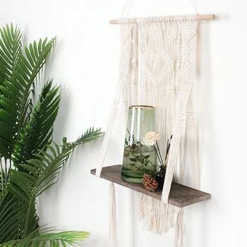 Floating Shelf Storage Rack Home Wall Decor Woven Tapestry Wall Hanging Wooden Shelf Boho Plants
Floating Shelf Storage Rack Home Wall Decor Woven Tapestry Wall Hanging Wooden Shelf Boho Plants