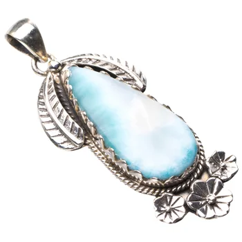 StarGems Natural Caribbean Larimar Flower Handmade 925 Sterling Silver Pendant 2" D9316
StarGems Natural Caribbean Larimar Flower Handmade 925 Sterling Silver Pendant 2" D9316