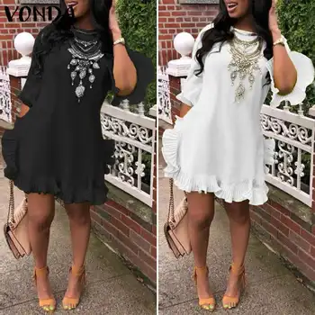 VONDA Woman Casual Vintage Printed Mini Dress Half Butterfly Sleeve Party Dress 2020 Summer Sundress Bohemian Vestidos Plus Size
VONDA Woman Casual Vintage Printed Mini Dress Half Butterfly Sleeve Party Dress 2020 Summer Sundress Bohemian Vestidos Plus Size
