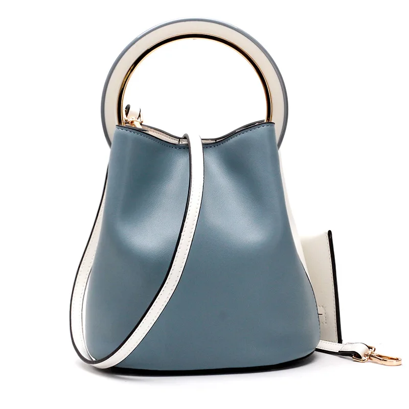 New Arrival Genuine Leather Women Bucket Bag Real Leather Ring Hand Bag Small Totes Brands Designer Shoulder Messenger Bags Blue
New Arrival Genuine Leather Women Bucket Bag Real Leather Ring Hand Bag Small Totes Brands Designer Shoulder Messenger Bags Blue