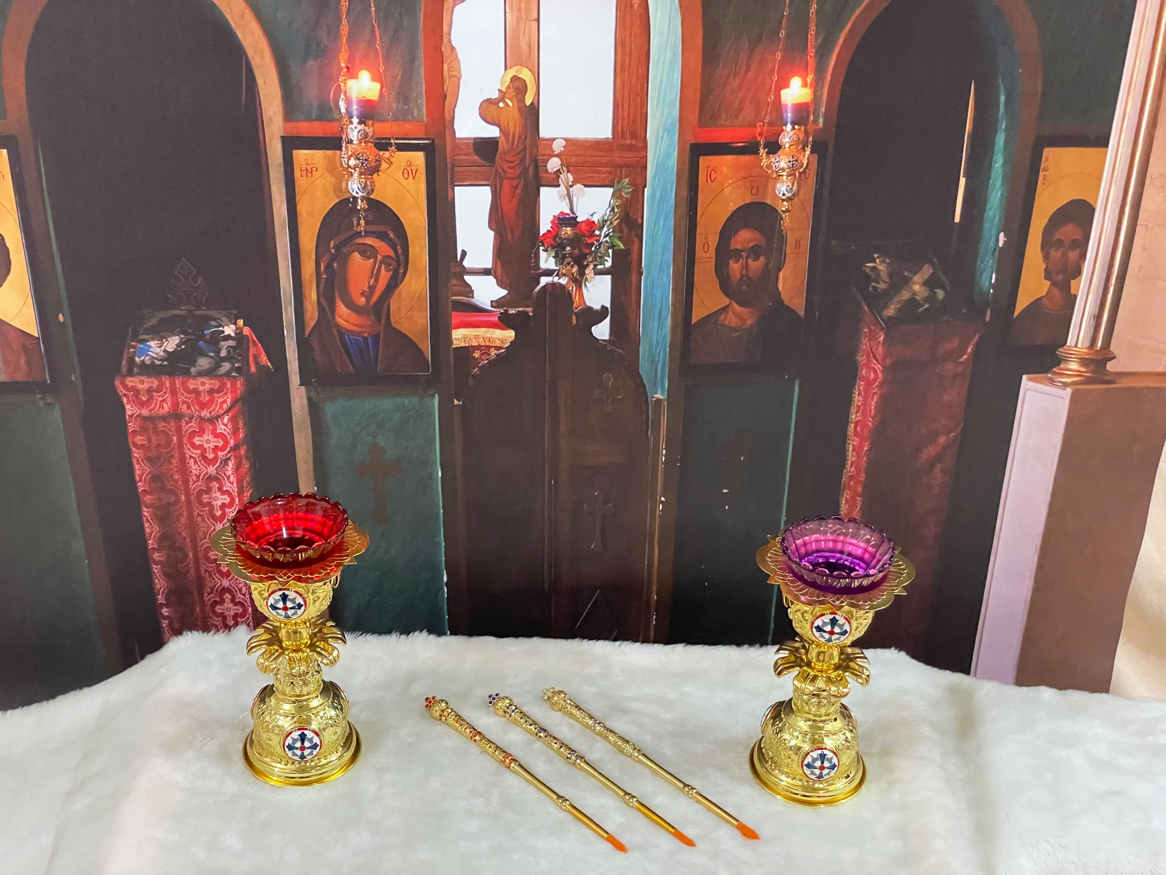 

Orthodox Cross Eastern Church Othodox Holy Oil Ceremonial Articles Metalware Prayer Fountain Pen Gold Plating крест в машину